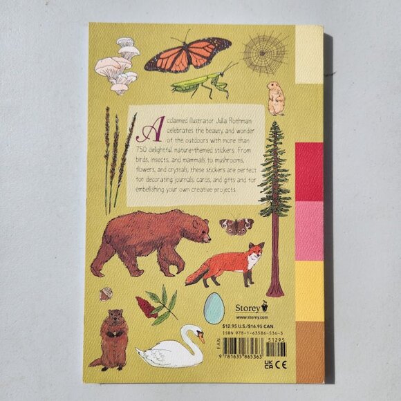 Nature Anatomy Sticker Book Julia Rothman 750 Stickers birds, feathers, wildflow - Picture 2 of 15